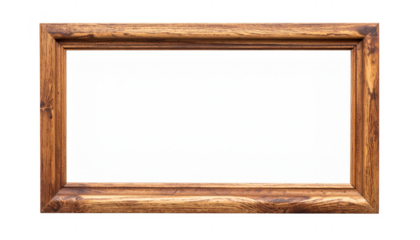 Rustic Wooden Frame Isolated on White Background for Photography Use