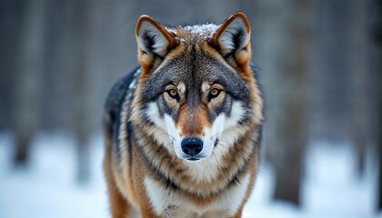 Fototapeta premium Wolf in Winter Forest
