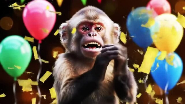 Happy Monkey Birthday Party 
