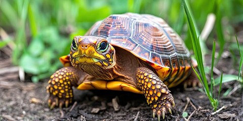 Obraz premium photo of asian box turtle
