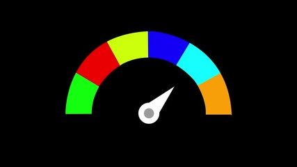 High-Speed Glowing Speedometer Animation on Black Background – Futuristic Motion Graphic for Racing, Performance, Dashboard, and Automotive UI Projects – Perfect for Stock, Video Templates, and Tech.