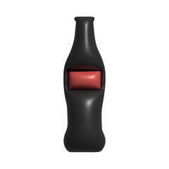 Black bottle icon with 3d style