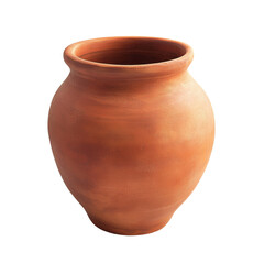 Earthenware Vessel: A simple, terracotta pot against a solid black background