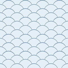 Blue Seigaiha Pattern – Scalloped Wave Motif Texture