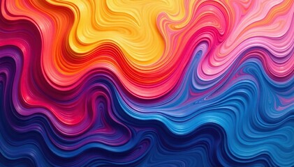 Fototapeta premium Abstract swirling paint textures in vibrant hues, illustration, element
