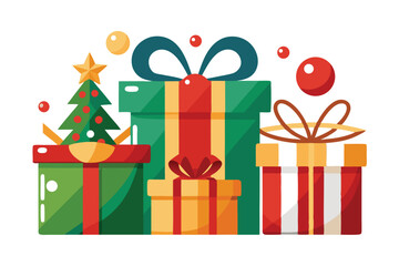 vector illustration of a gift box