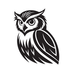 Elegant owl bird  logo, icon, symbol design 
