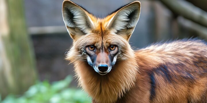 photo of maned wolf 