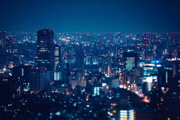 Naklejka premium new york city at night