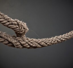 Thin rope stretched taut, showing significant wear and crumbling fibers ,  worn,  abstract,  damaged