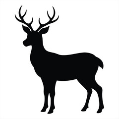 Obraz premium deer silhouette vector