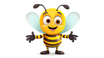 Friendly Bee Showing Politeness by Initiating a Handshake Gesture for Positive Interaction