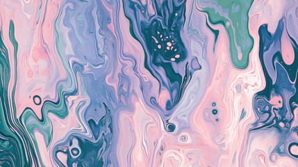 Abstract fluid art painting exhibiting swirling colors.