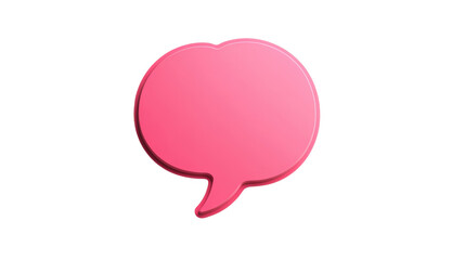 Pink speech bubble. PNG
