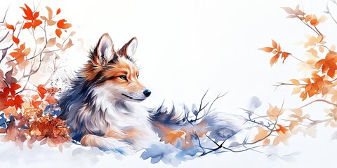 Fototapeta premium photo of shetland sheepdog -