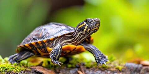 photo of striped mud turtle in natural habitat