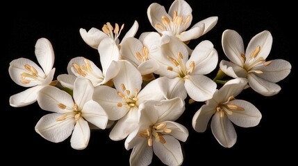 Obraz premium A cluster of white jasmine flowers.