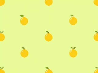 seamless pattern of kumquats flat vector on pale lime green background