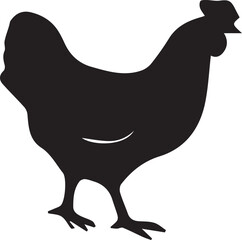 chicken silhouette Vector | Minimalist & Trendy chicken Silhouette Design | Unique & Stylish chicken Artwork for Vector design