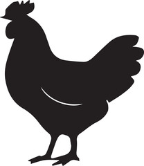 chicken silhouette Vector | Minimalist & Trendy chicken Silhouette Design | Unique & Stylish chicken Artwork for Vector design