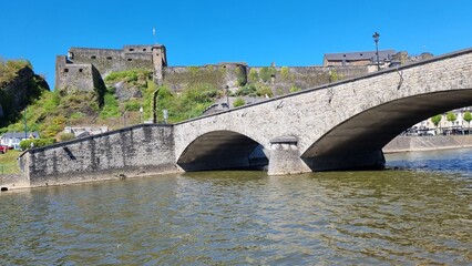 view of the old town of bouillon  in belgium