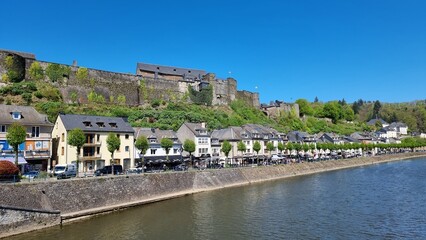 view of the old town of bouillon  in belgium