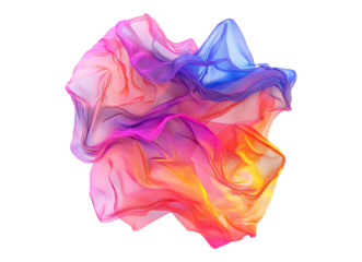 crumpled neon cloth