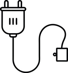 Creative continuous line art of an electric plug connecting to outlet ideal for energy efficiency themed graphics power safety campaigns and minimalist digital design