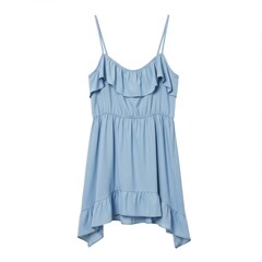 Obraz premium Blue summer dress isolated on white background