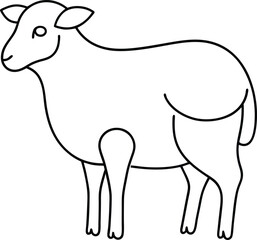 Elegant continuous line art style drawing of a sheep symbolizing tranquility wool farming and minimalist animal depiction perfect for rustic themed and nature inspired designs