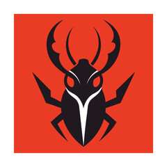 Minimal Stag Beetle Head Symmetrical for Strength and Resilience