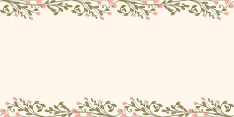 Seamless watercolour and unique floral pattern background for covers, notes, Soft backgrounds colour. Watercolour art work. Flower stalk. Pink flower. 