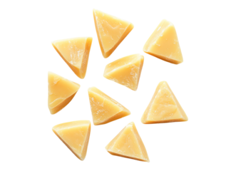 Triangular cheese pieces