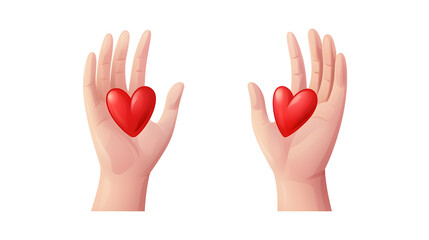Professional Hands Gestures on White Background - Love Conceptual Image
