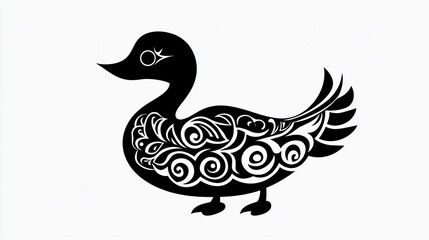 Fototapeta premium Mexican Duck Silhouette Logo Icon Usage in Professional Designs