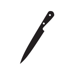 Elegant silhouette of a kitchen knife, representing cooking tools and culinary creativity.