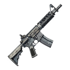 Assault Rifle With Scope And Magazines