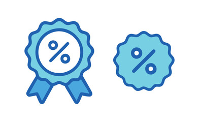 Discount Badge Vector, Percentage Icon Vector, Sale Label Vector, Promotion Badge Vector, Discount Percentage Vector