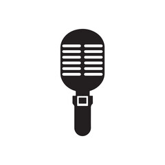 Vintage microphone icon representing communication and media