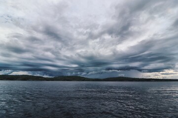 clouds over the sea