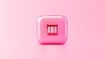 Pink battery icon