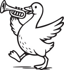 goose with trumpet