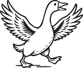 goose isolated on white