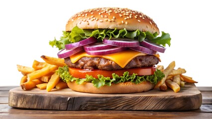 Classic Cheeseburger with Golden Fries