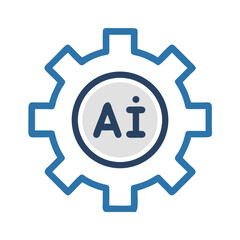 Gear with AI Letters Representing AI Configuration and System Optimization