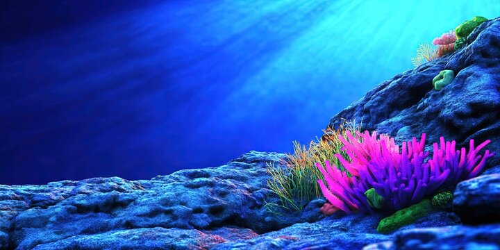 precambrian era underwater with early forms of life 