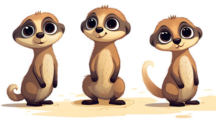 Fototapeta premium Professional Creative Meerkat Cartoon Vector Illustration for Marketing and Promotional Materials