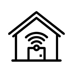 Smart House with Wi-Fi Representing AI Home Automation and Connectivity