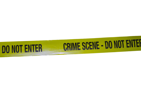  Yellow Crime Scene Do Not Cross Tape Isolated on Transparent Background 