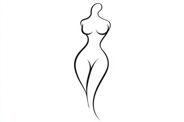 Fototapeta premium Abstract female figure, minimalist line art